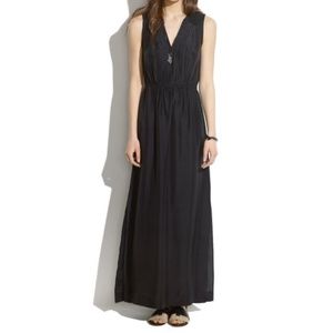 Madewell Silk Pleated Maxi Dress